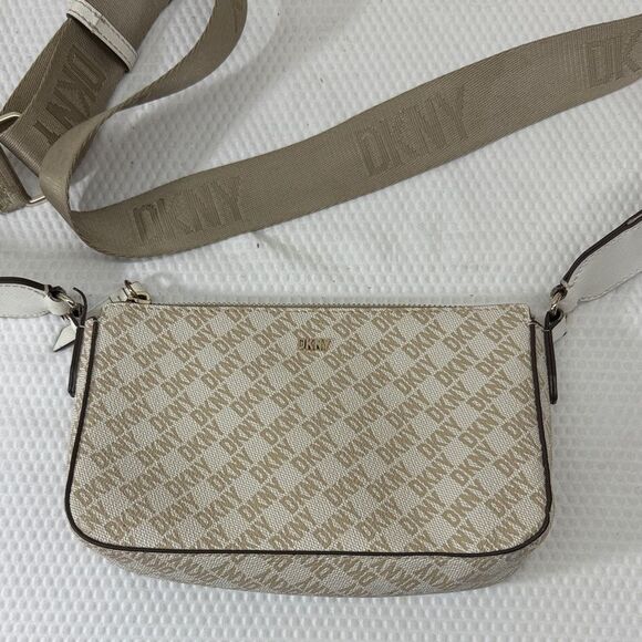 DKNY Bryant Park Demi Beige Crossbody Bag - Picture 2 of 11
